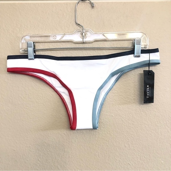 Tavik Jayden Americana Color Blocked Moderate Coverage Bikini Bottom Size L - Picture 1 of 7